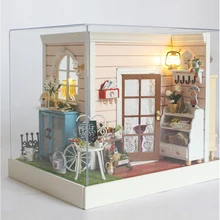 Мебель DIY Кукольный дом деревянная игрушка миниатюрный Кукольные домики Мебель комплект головоломки собрать кукольный домик Игрушечные лошадки для детей