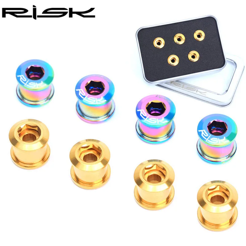 

Risk MTB Road Bike Single Ring Bolt Titanium Crank CNC Crankset Arm Screw Chain Ring Wheel Bolt Cycling Bicycle Accessories