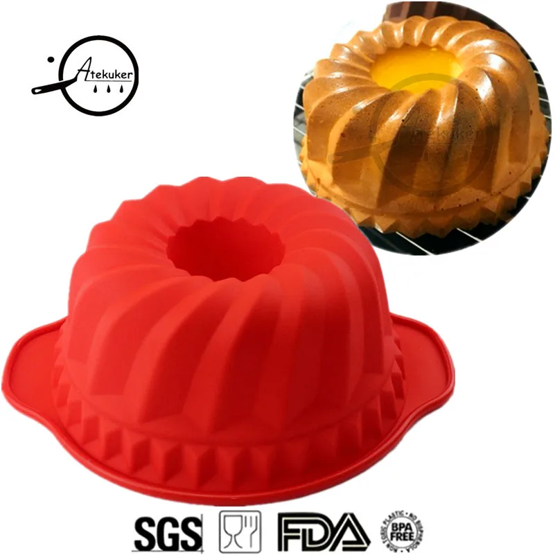 Atekuker Big Silicone Mold For Baking Cake Tray Bakeware Silicone Form For Cakes Baking Molds