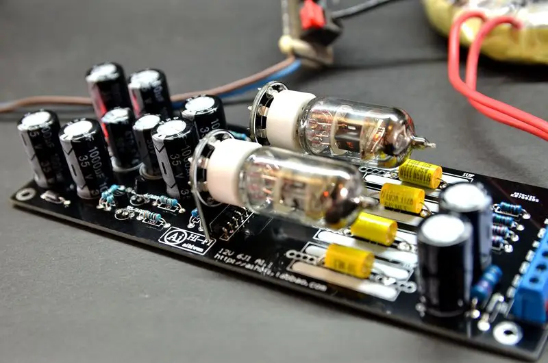 AC12V 500mA музыкальный факс 6j1 6AK5 ламповый Предварительный усилитель для VCD CD DVD