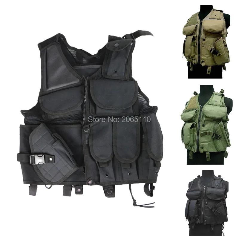 Men Hunting Vest Tactical Outdoor Military Army Polyester Airsoft War