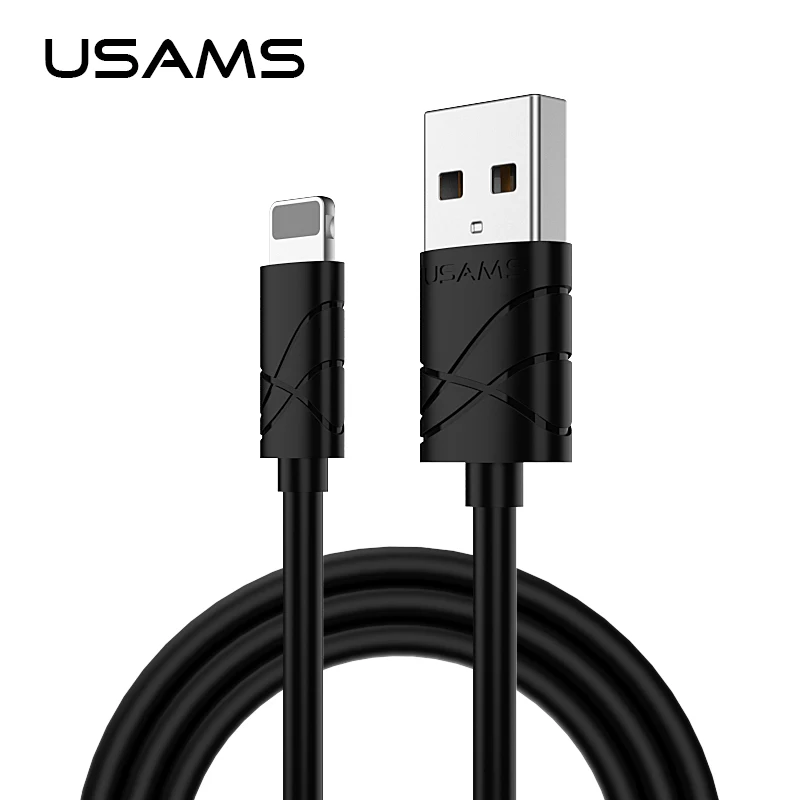 Goedkoop USAMS iOS 12 11 2.1A Snelle Charger Usb Lader voor iPhone 5 s 6 6 s 7 8 X USB Datakabel Mobiele Telefoon USB Kabel voor verlichting