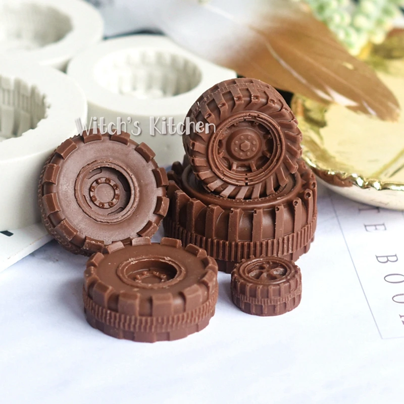 

4 Sizes wheels Silicone Mold Fondant Mould Cake Decorating Tools Chocolate Gumpaste Mold, Sugarcraft, Kitchen Accessories