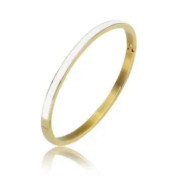 

4mm Bracelet Stainless Steel Bangles for Women Friend Lover Golden Color Gift pulseira Dating Anniversary Love Bracelet браслет
