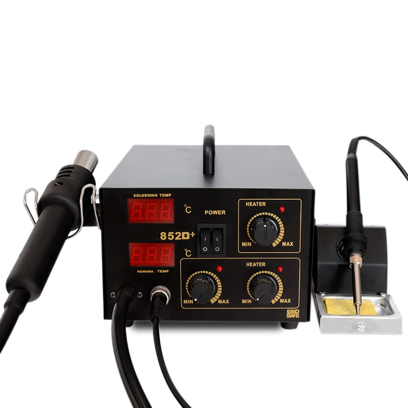 852AD+ Цифровой регулируемый термостат два-один светодиодный Ремонт сотовых телефонов Электрический solde горячего воздуха пистолет распайки паяльная станция