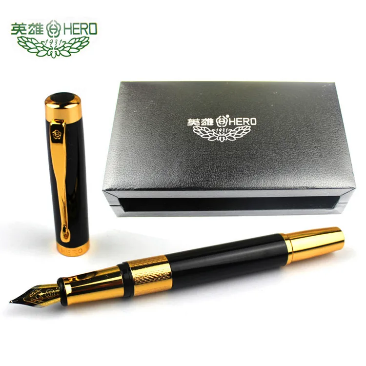 NEW hero gold and black 579 fountain pen
