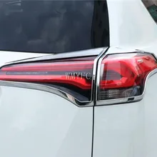 Хромированный задний Головной фонарь Крышка лампы отделка для Toyota RAV4 RAV 4