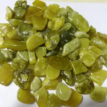 Натуральный зеленый нефрит галька терраццо горшечные украшения Аквариум Ландшафтный дизайн