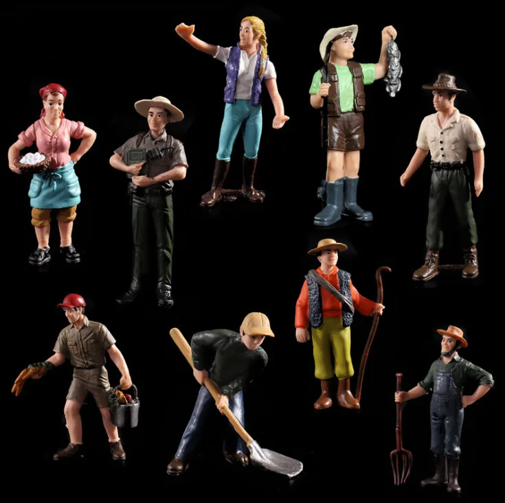 

2019 NEW Plastic Farmer Character Solid Simulation Model Toy Action Figures Kids Boy Gift.