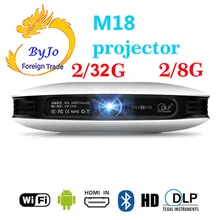 ByJoTeCH M18 projector 3D Android WIFI Home Theater Cinema Proyector 4K Beamer AirPlay Miracast Built-in battery Also called D08 ByJoTeCH M18 projector 3D Android WIFI Home Theater Cinema Proyector 4K Beamer AirPlay Miracast Built-in battery Also called D08