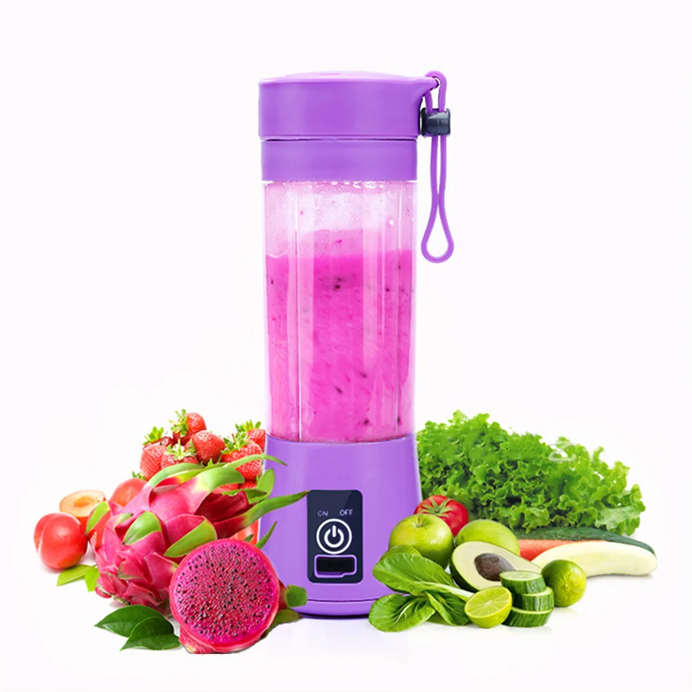 

380ML 4/6 Blades Portable Juicer Fruit Vegetable Juice Mixer USB Electric Fruit Juicer Blender Squeezer Reamer Machine