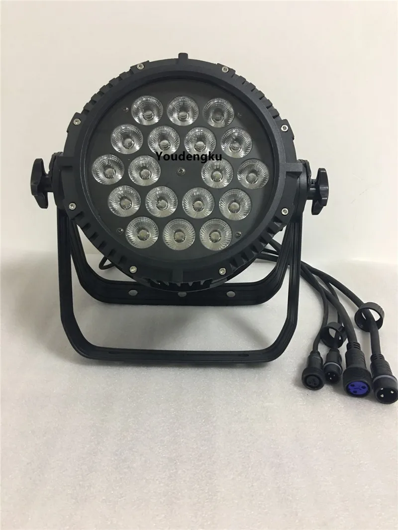 8 pieces waterproof 18x10w led par light 4 in 1 rgbw silent led par outdoor led par 64