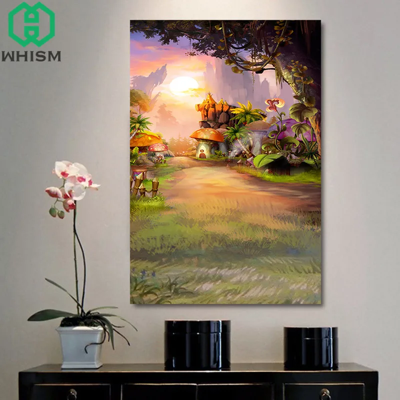 

WHISM Frameless Canvas Paintings Retro Oil Printings Decorative Canvas Printing Abstract Oil Paintings Wall Art Poster Prints
