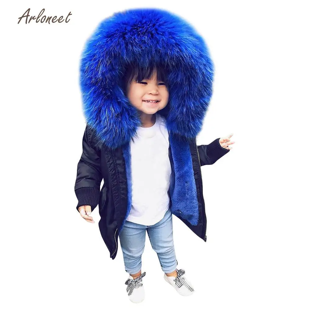

ARLONEET girls's jackets fashion jacket for boy winter jacket for girls Thick Hooded Padded Winter Jacket Overcoat Outwear DEC15