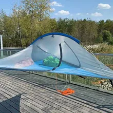 Сверхлегкий Кемпинг гамак на дерево кровать Открытый Туризм Путешествия дерево палатка три дерева висячая палатка семья многофункциональная палатка кровать