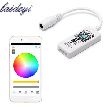 

LAIDEYI LED Mini DC12V Wifi Colorful Dimmer RGB Controller for RGB Strip Lights car decoration lighting Drop Shipping 825