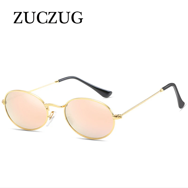 

ZUCUZG Classic Retro Sunglasses Women Men brand designer Metal frame Sun Glasses Vintage Eyewear Oval Driving Mirror Goggles