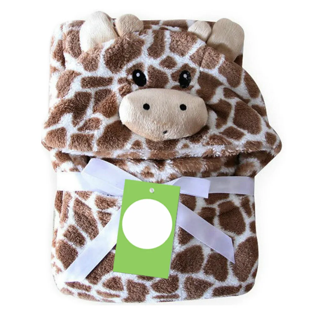 Детское полотенце с капюшоном, банное полотенце для новорожденных, милый банный халат для детей, милый мультяшный плащ с животными, полотенце, детский халат - Цвет: PJ3589D