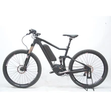 27.5 pollici in fibra di carbonio ebike elettrico in fibra di carbonio In fibra di Carbonio full suspension coda morbida mountain bike bafang metà motore bicicletta