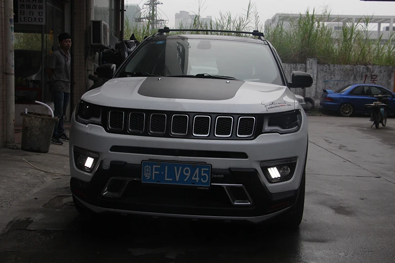 Для Jeep Compass динамический сигнал поворота Водонепроницаемый дневные ходовые огни 12В светодиодный фары дневного света Противотуманные лампы украшения