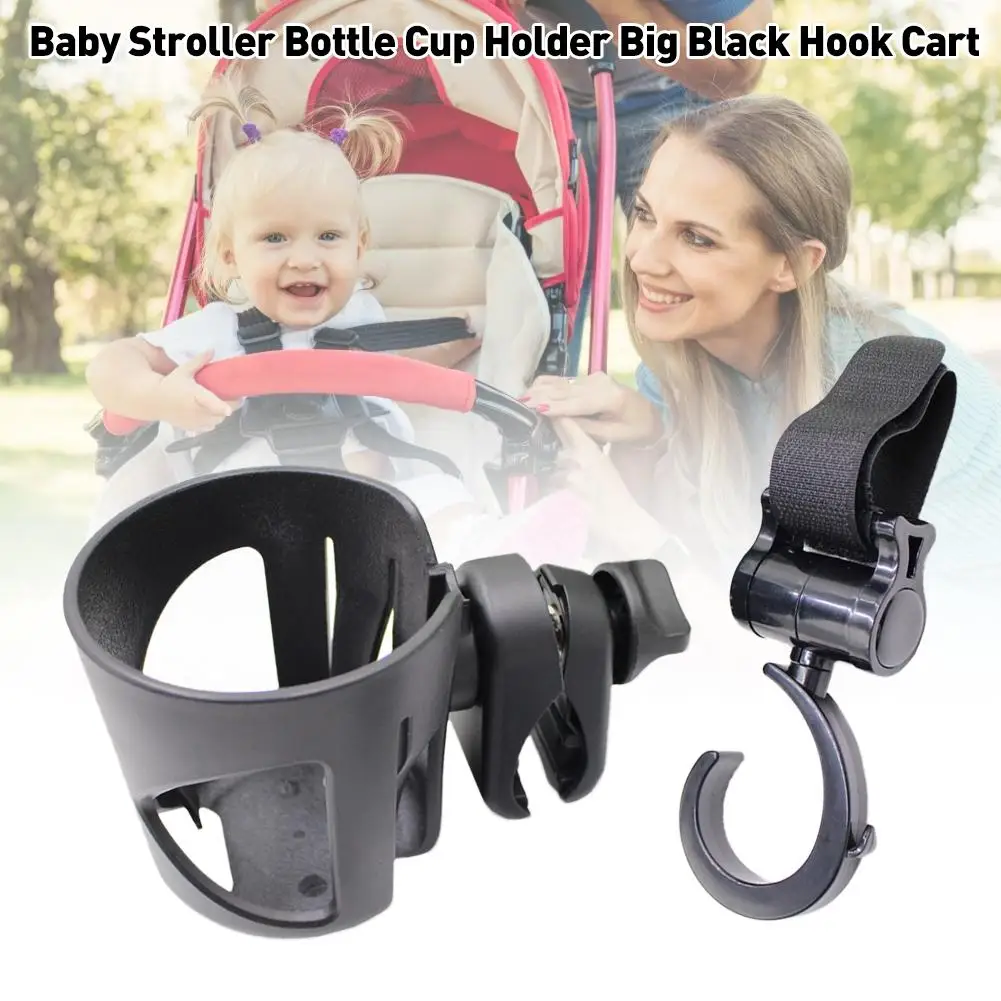 

2pcs Baby Stroller Cup Holder Rack Bottle Black Hook Cart For Pram Stroller Carrying Case Milk Bottle Cart Accessories Baby Item