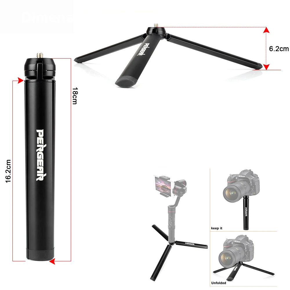 Aluminum Mini Table Tripod Leg for Smooth Q Tripod Head Selfie Stick