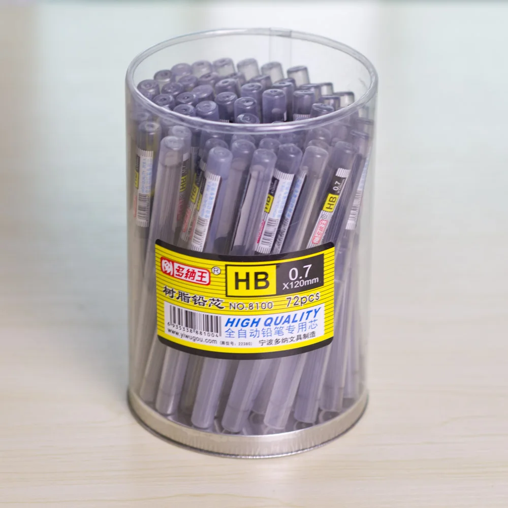 72 tubos automaticamente lápis recargas hb 2b