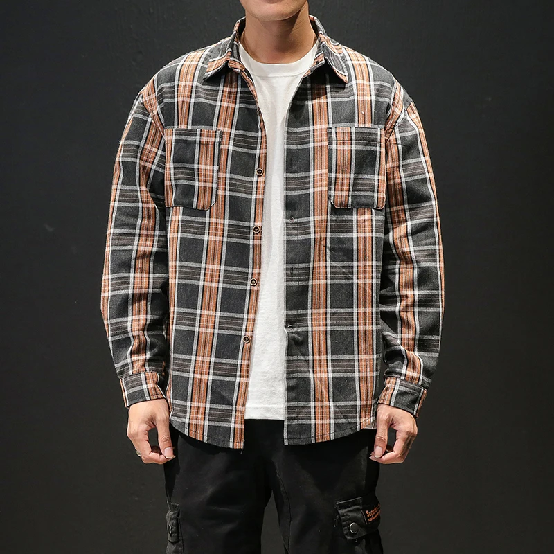 Hot Sale Plaid Shirt Men Brand New 2019 Loose Men Shirt ...