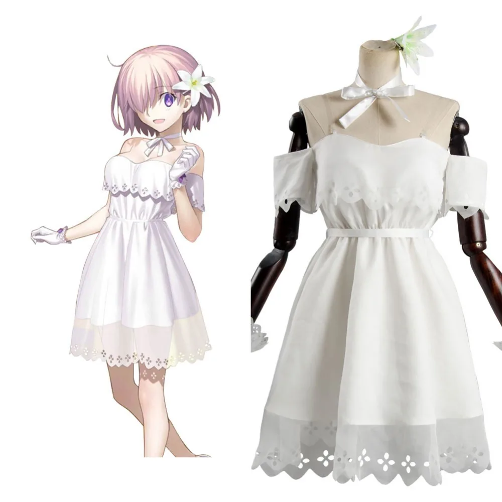 Судьба Grand заказ костюм FGO пюре kyrielight 2nd Юбилей белый Платья для женщин Косплэй Хэллоуин полный комплект костюм Для женщин