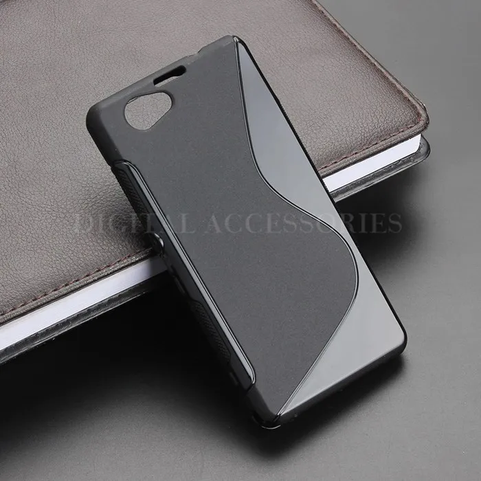 

8 Color S-Line Anti Skidding Gel TPU Slim Soft Case Back Cover For Sony Xperia Z1 Mini Compact D5503 Mobile Phone silicone Cases