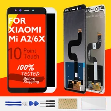 Для Xiaomi Mi A2 ЖК-дисплей+ рамка 10 сенсорный экран для Xiaomi Mi 6X ЖК-экран дигитайзер Замена Ремонт Запчасти