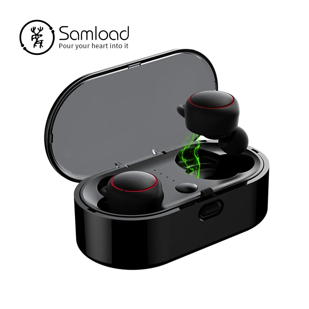 

Samload Business Earphones Wireless Bluetooth 5.0 Earphone 3D Stereo Headsets with Microphone for Iphone Android phones