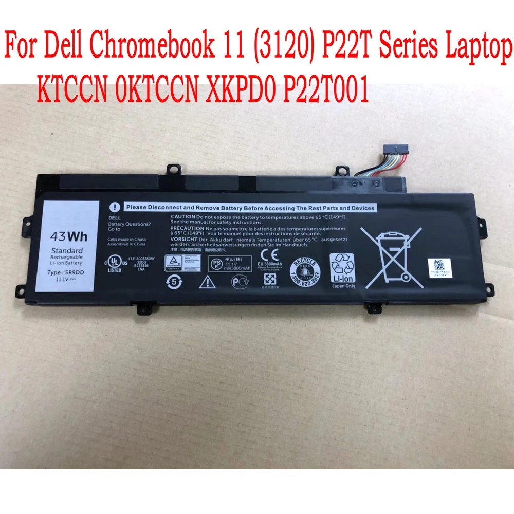 Original 5r9dd 3800mah Laptop Battery For Dell Chromebook 11 31 P22t Series Laptop Ktccn 0ktccn Xkpd0 P22t001 11 1v 43wh Laptop Batteries Aliexpress