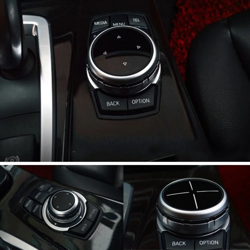 

Dewtreetali iDrive Car Multimedia Buttons Cover M Emblem Stickers for BMW X1 X3 X5 X6 F30 E90 F10 F18 F11 F15 F16 F25 E60 E61