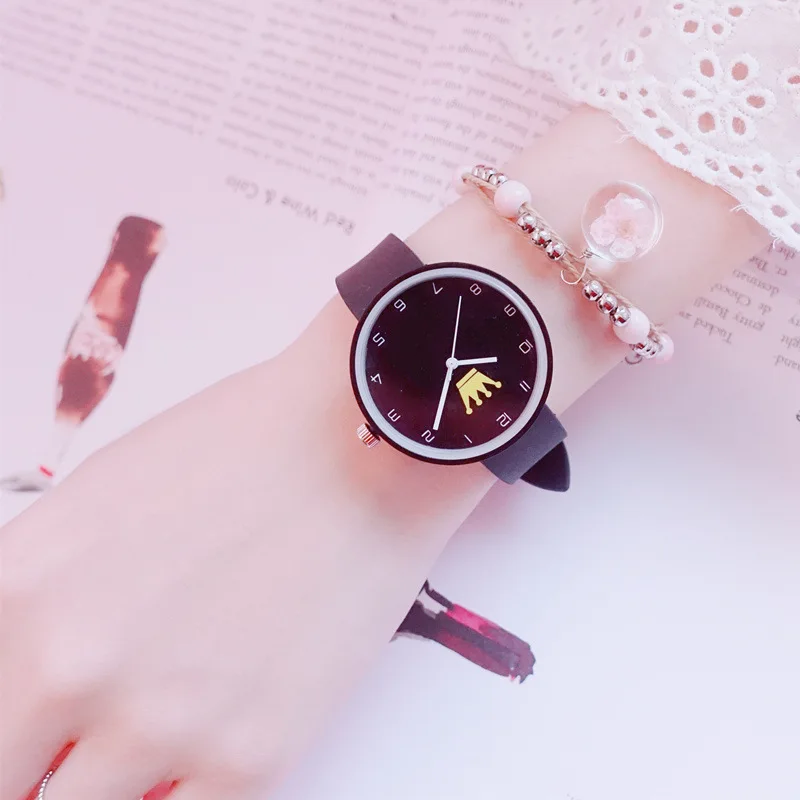 Простой стиль силиконовые часы Fashsion для женщин кварцевые наручные часы для дам студенток Прохладный Relojes
