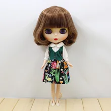 Обнаженная кукла blyth, brwon короткие волосы 130BL9158 Заводская кукла, подходит для девочек