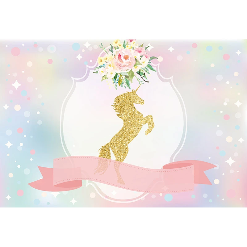 8x6.5ft Cartoon Pink Unicorn Backdrops for Photography Baby Shower Happy Birthday Backdrop Girls Birthday Backdrop Pink Classical Pattern Backdrop Pink Curtains Photo Shooting Props