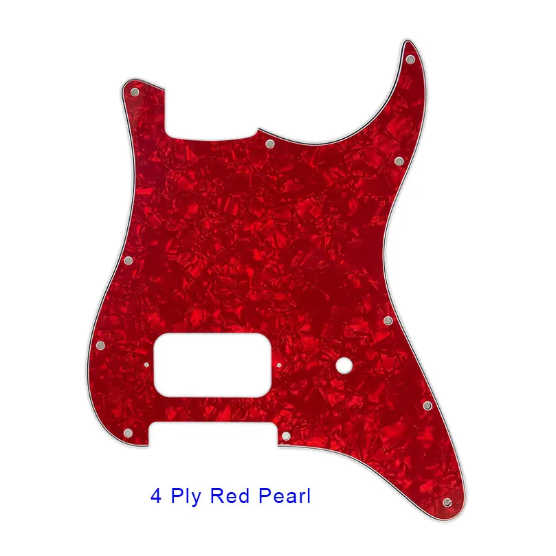 4 ply red pearl Pleroo гитара 11 винтовых отверстий накладки костюм для fender Tom Delonge гитара Stratocaster US spec Strat с мостом Humbucker - Цвет: 4 ply red pearl
