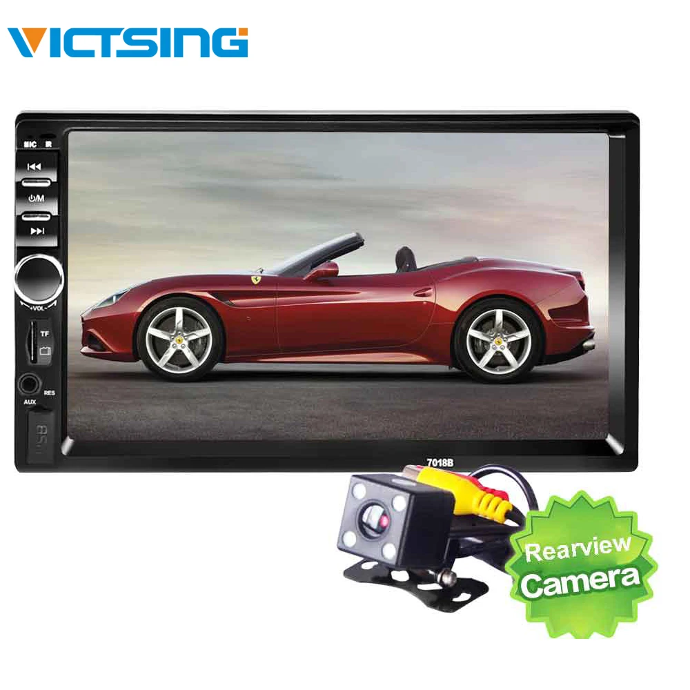 

VicTsing 7018B 7 Inch Bluetooth V2.0 DC 12V Car Audio Stereo MP5 Player Auto Video with Rearview Camera MP5 Player with Camera