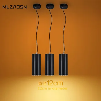 

Cylindrical pendant light clubhouse with restaurant bar front office creative single barreled headlight hanging lighting