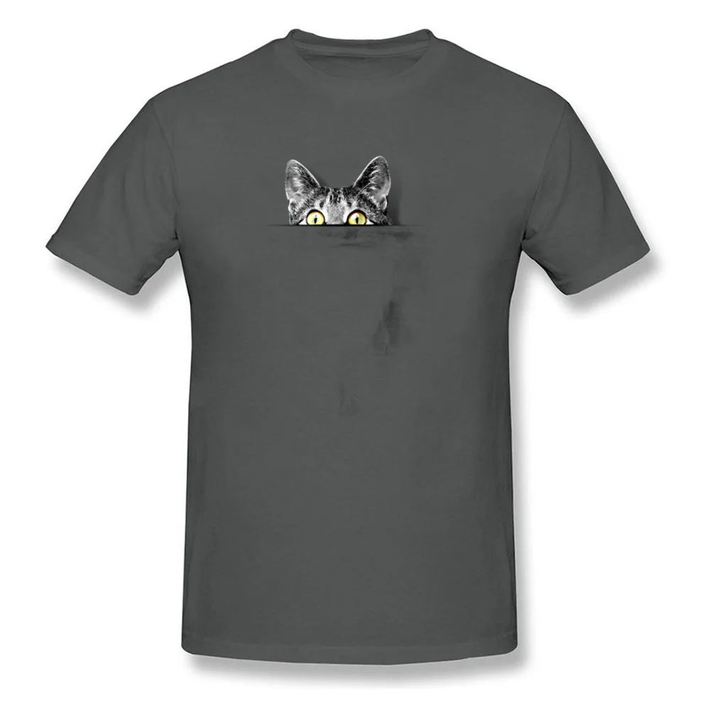 Funny Discount Printing Top T-shirts Round Neck 100% Cotton Fabric Short Sleeve Tops T Shirt for Men Tops Tees NEW YEAR DAY Ive got a cat in my pocket carbon