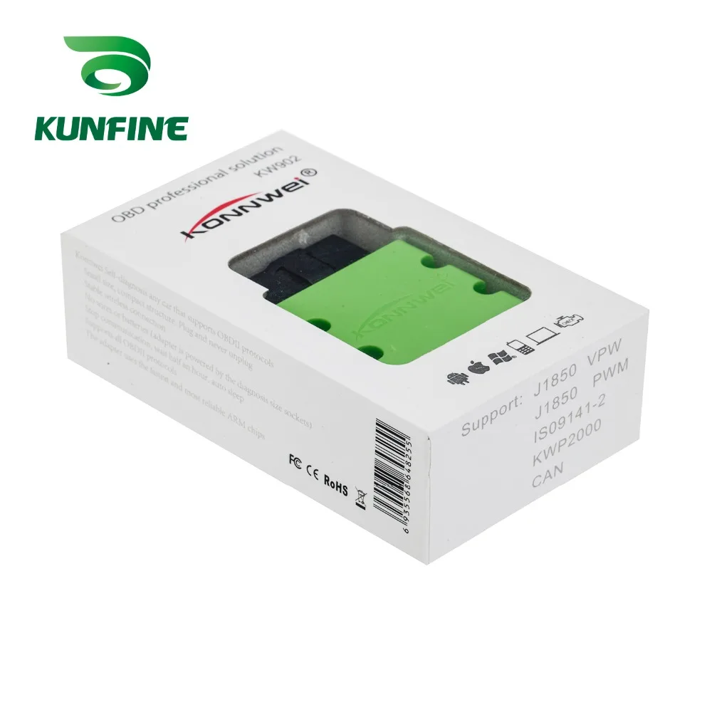 KUNFINE KW902 WI-FI ELM327 Авто OBD2 читателя Кода мини ELM327 KW902 WI-FI диагностического рабочий инструмент для IOS/ android/iPhone