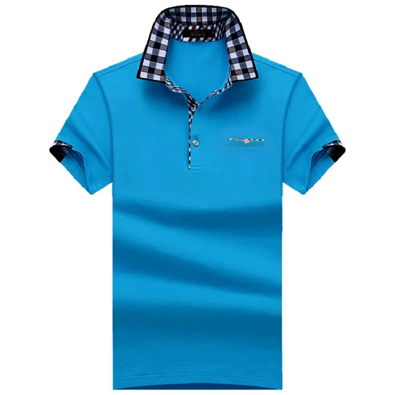 Мужская рубашка-поло, мужские рубашки с коротким рукавом, одноцветные рубашки Camisa Polo Masculina, повседневные хлопковые большие размеры 7XL 8XL 10XL, брендовые топы, футболки - Цвет: hulan