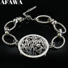 Модные бамбуковые панды Кристалл нержавеющей стали цепи браслеты для женщин серебряные цветные браслеты ювелирные изделия pulsera B18325