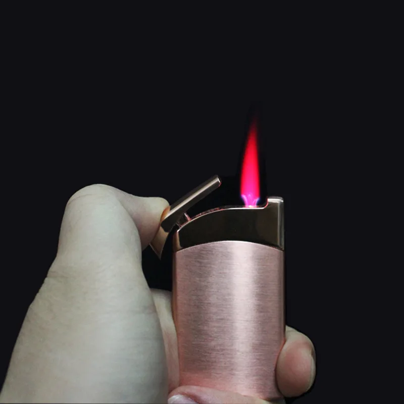 Новая компактная струйная зажигалка, газовый фонарь, плоская ветрозащитная металлическая зажигалка для сигар 1300 C, Бутановая Зажигалка, аксессуары для сигарет