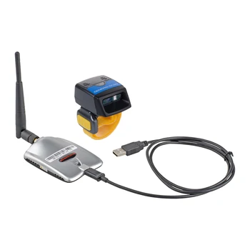 

2D Wireless Bluetooth/USB Wearable Ring Barcode Scanner R1500BT-HW(N3680) with Bluetooth Dongle GS D100BT for Desktop Computer