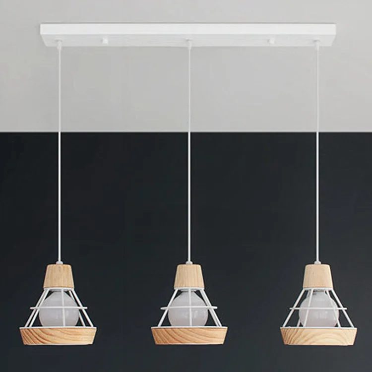 

The Bar Restaurant Dining Room Balcony modern brief led E27 Chandelier 3 heads creative nordic lighting fixtures A176
