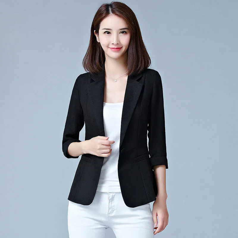 

Blazer feminino casual suit fashion elegant OL temperament commuter female jacket seven-point sleeve suit office ladies shirt