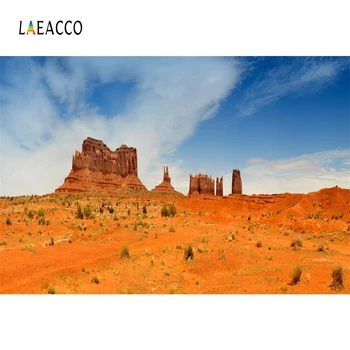 

Laeacco Desert Plants Building Remains Blue Sky Cloud View Photo Backgrounds Customized Photographic Backdrops For Photo Stadio