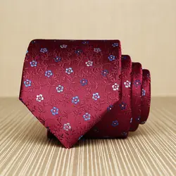 Элегантный Для мужчин S Галстуки Новое поступление 2017 года Галстуки для Для мужчин 7 см красный цветочный свадебный галстук Романтический